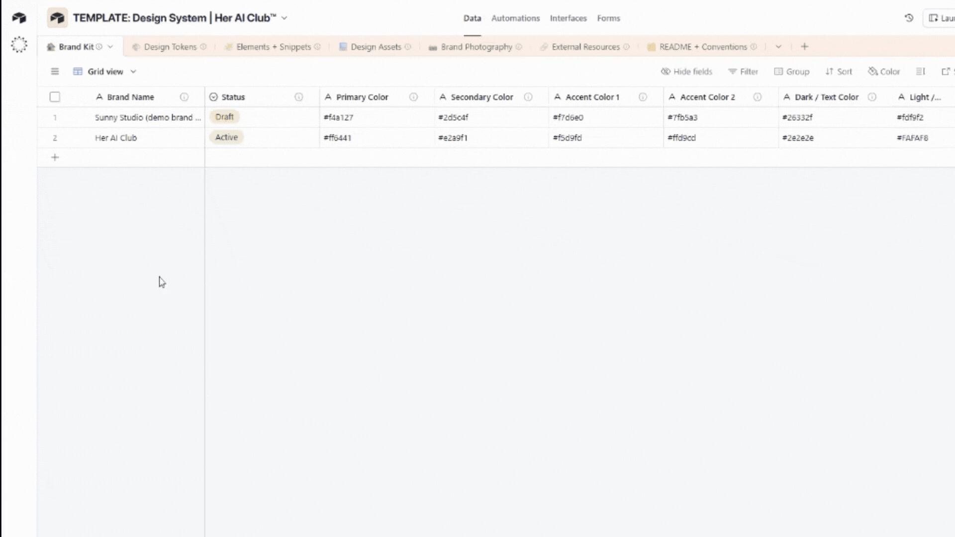 The Design Database in action